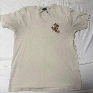 Santa Cruz Cream and Red Short Sleeve Tee